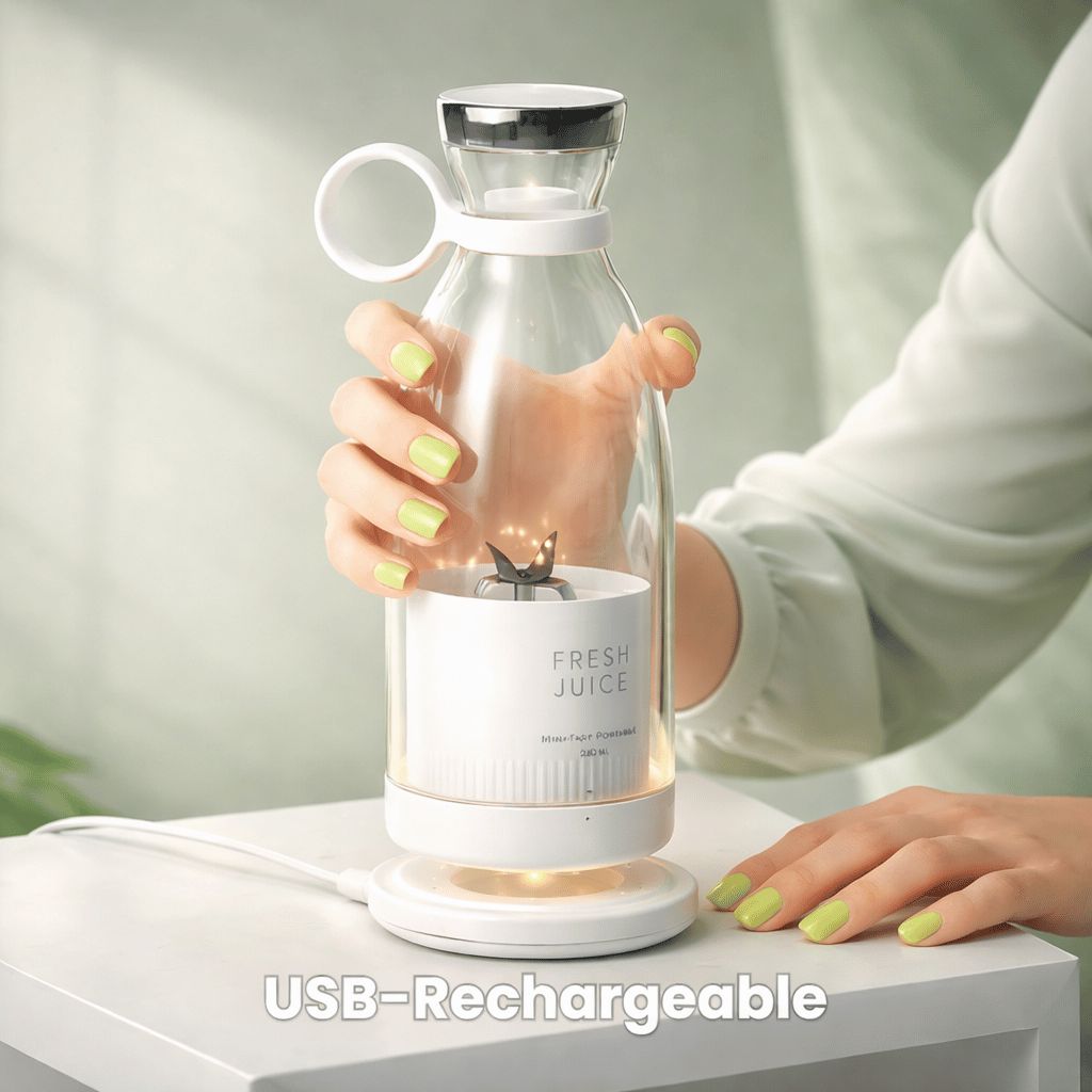 Portable Smoothie Blender Bottle