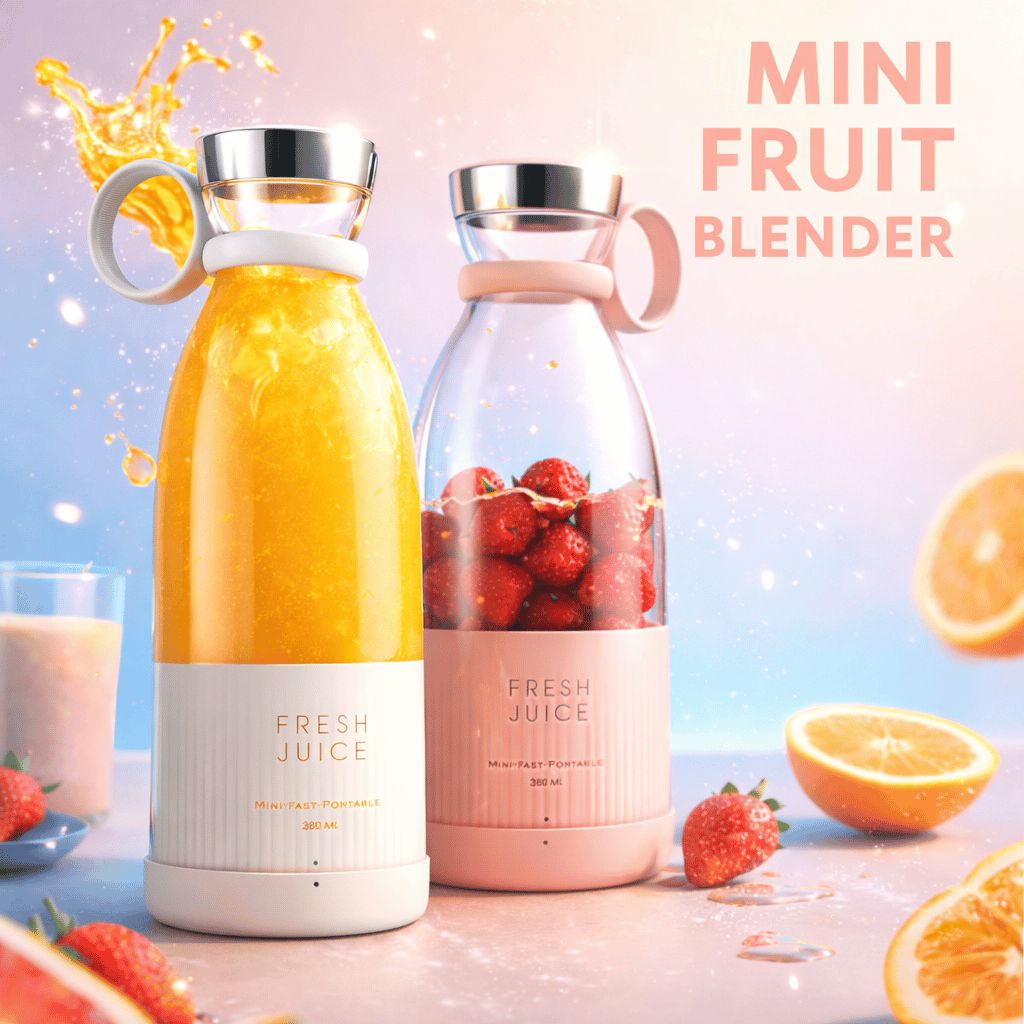 Portable Smoothie Blender Bottle