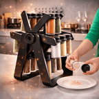 18 Empty Jar Spice Rack Revolving Kitchen Organizer - رف توابل دوّار مع 18 برطمان فارغ – منظم مطبخ متحرك