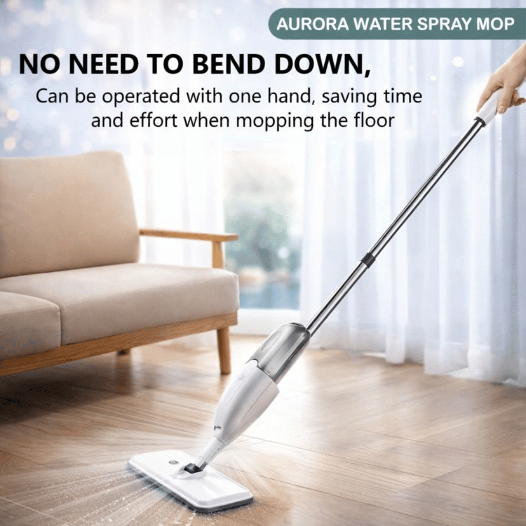 360 Rotating Spray Mop for Floor With Refillable Bottle - ممسحة أرضيات برذاذ دوّارة 360 درجة مع زجاجة قابلة لإعادة التعبئة