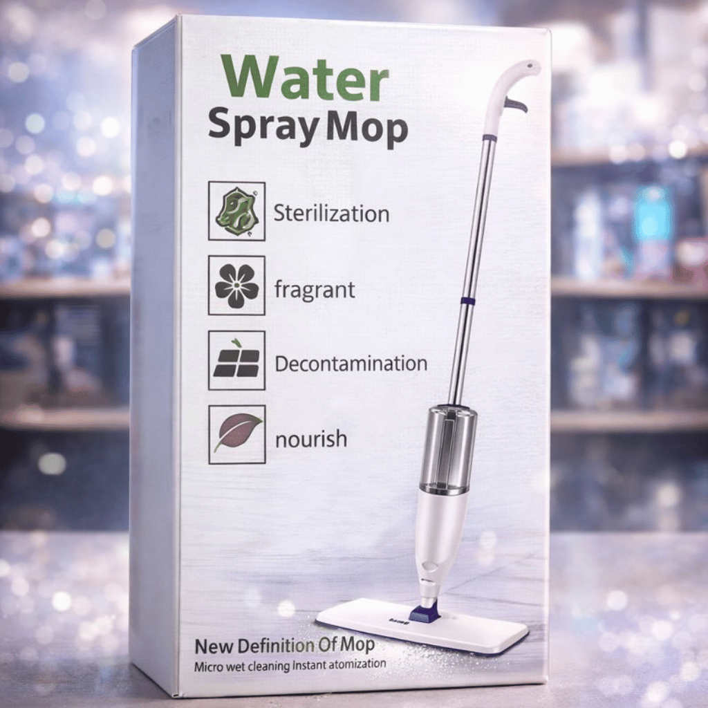 360 Rotating Spray Mop for Floor With Refillable Bottle - ممسحة أرضيات برذاذ دوّارة 360 درجة مع زجاجة قابلة لإعادة التعبئة