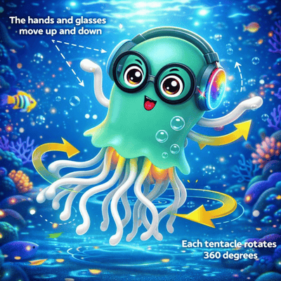 Twist Jellyfish Musical Bump & Go Toy (Lights + Sound)
